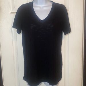 Black V-neck Tee